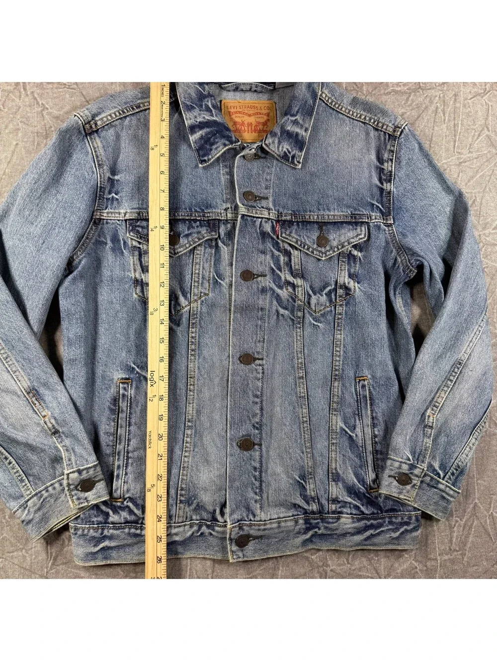 Levis Jean Jacket Button Light Wash 72334 Men's M Blue